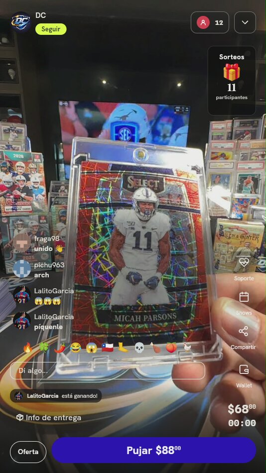 Carta Panini Select Micah Parsons