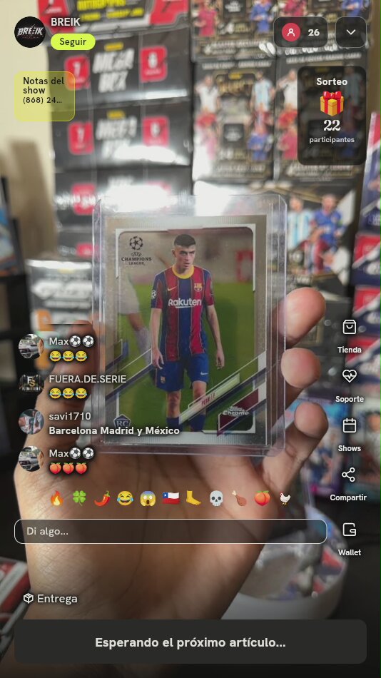 Pedri Topps Chrome Champions League