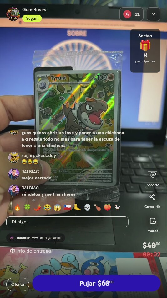 Carta Pokémon Tyrunt Promo Sellada