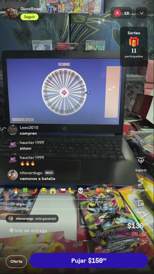 Entrada a Batalla de Sobres Pokémon