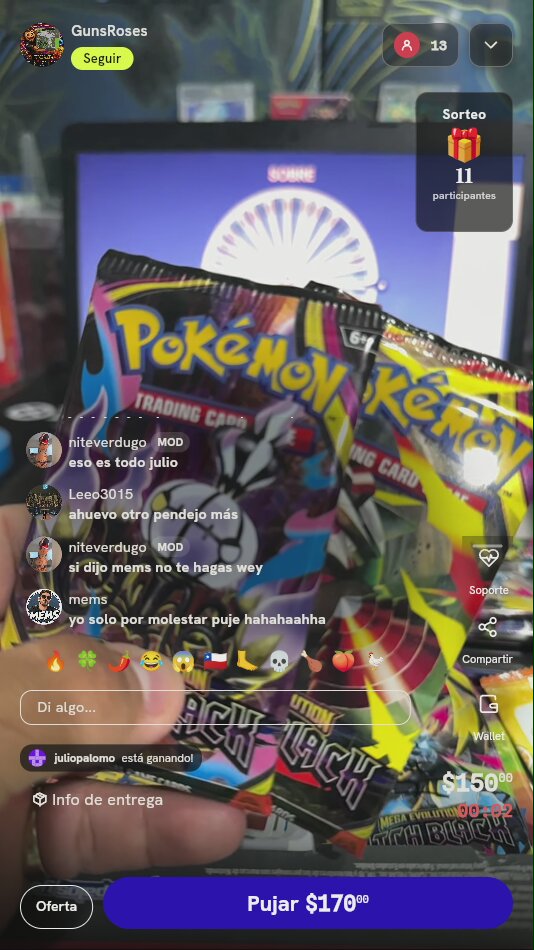 Sobres Pokémon Mega Evolution Pitch Black