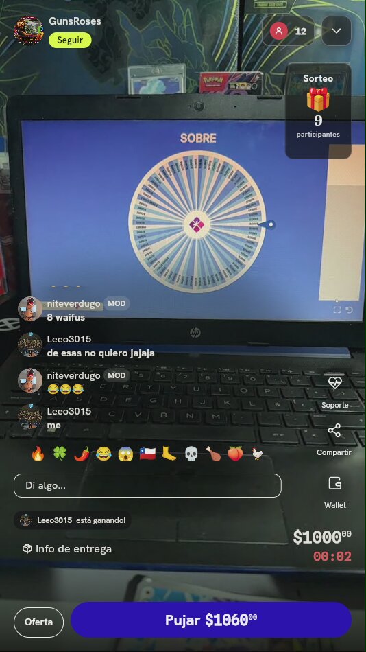 Ruleta misteriosa de cartas TCG