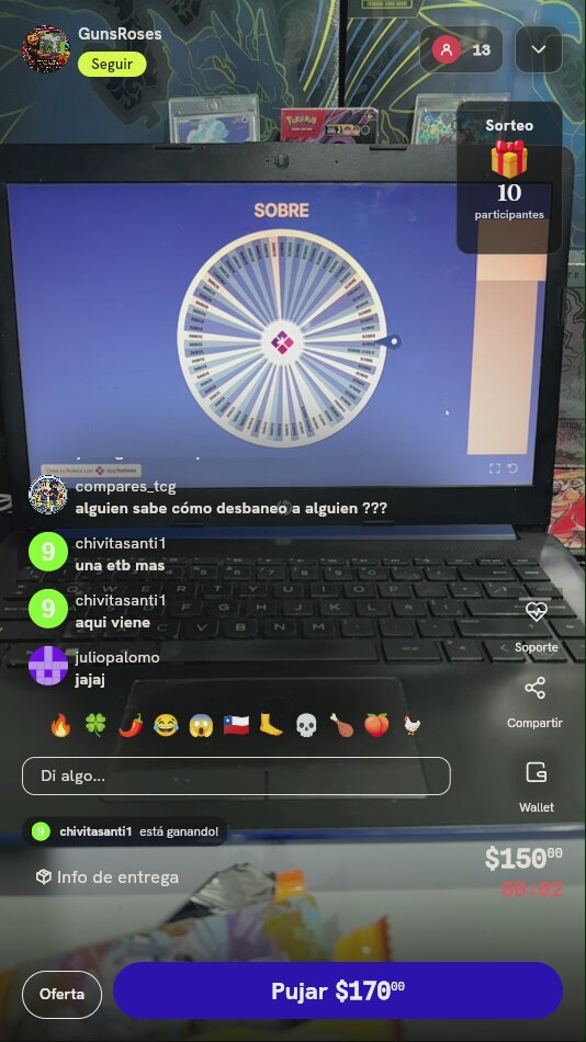 Giro de ruleta Pokémon TCG