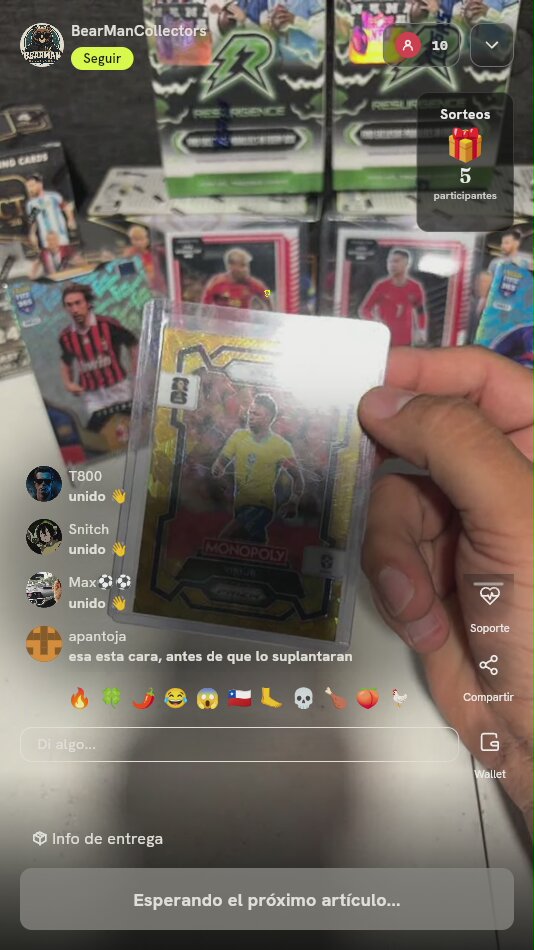 Carta Panini Monopoly Prizm Vinicius Jr