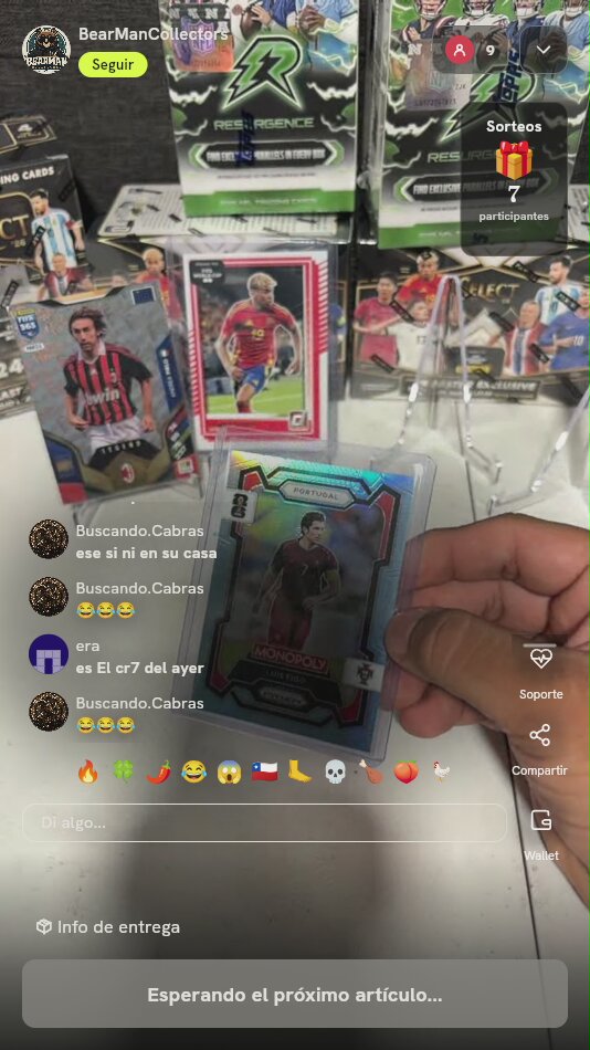 Carta Panini Prizm Monopoly Luís Figo