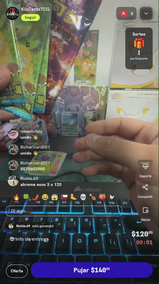 3 Sobres Pokémon TCG en Chino