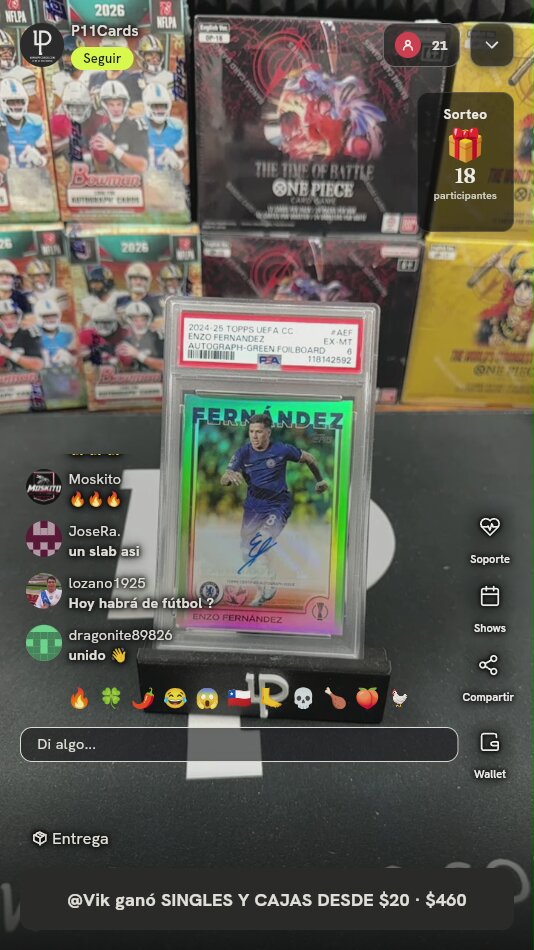 Enzo Fernández Topps UEFA CC Autograph