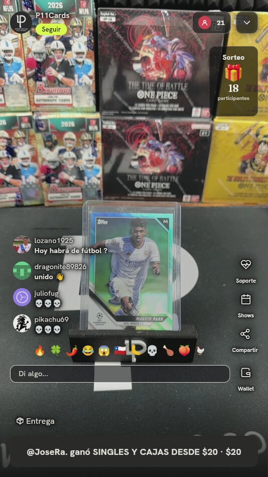 Carta Topps Marvin Park Real Madrid