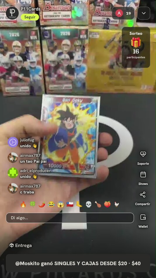Carta Son Goku Dragon Ball Super