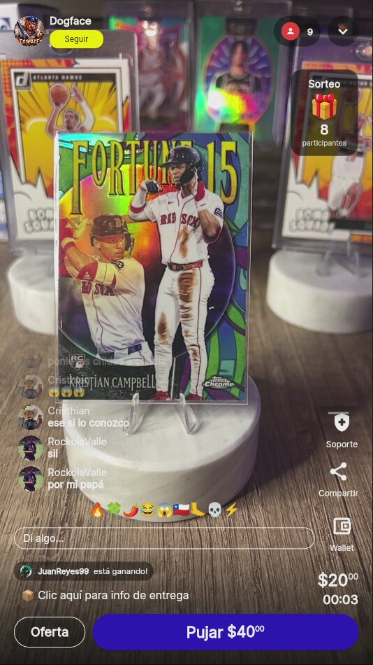 Kristian Campbell Topps Chrome Rookie