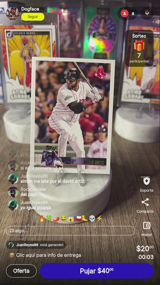 Carta David Ortiz Topps