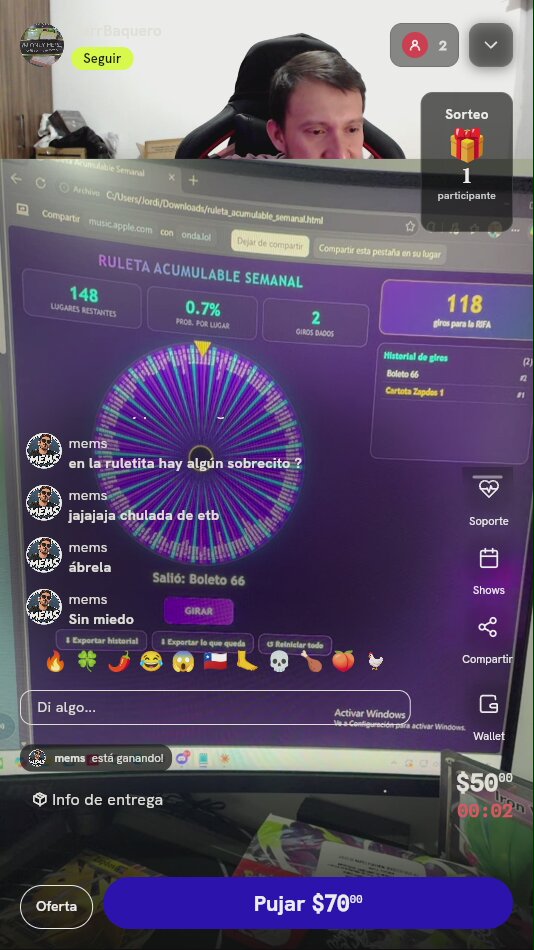 Boleto Ruleta Acumulable Pokémon