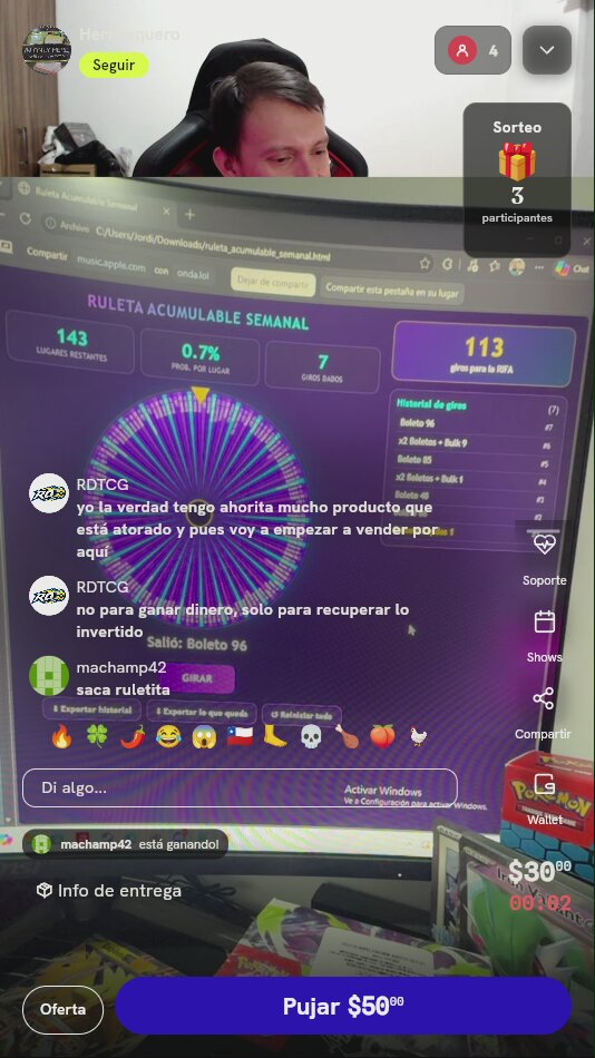 Giro de Ruleta Acumulable Pokémon