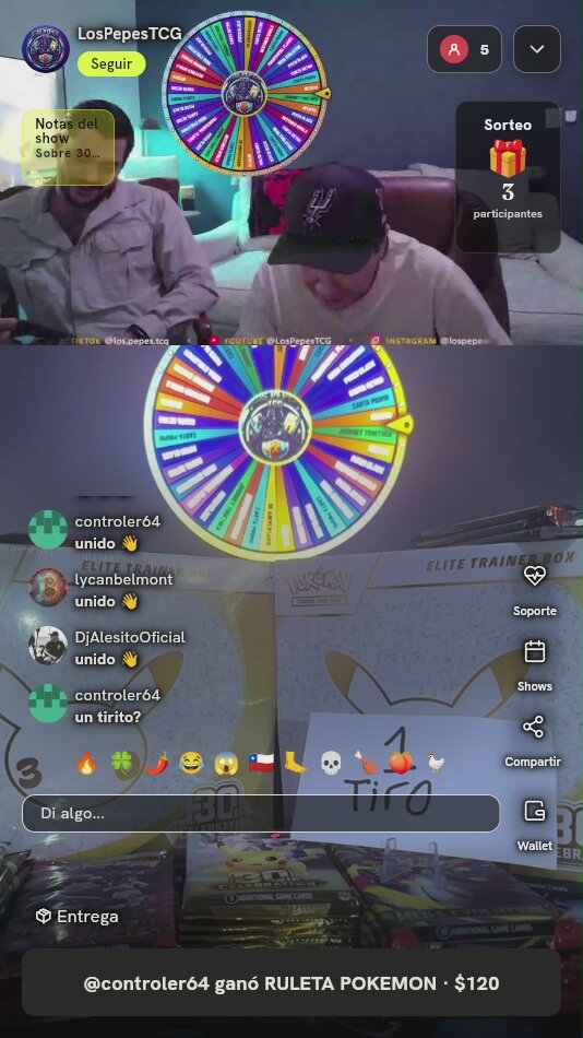 Tiro Ruleta Pokémon TCG