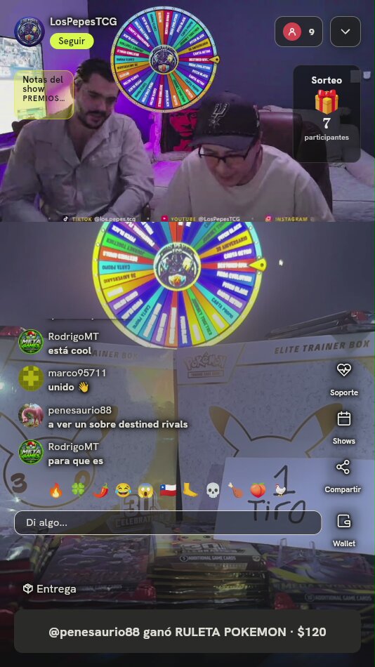 Tiro de Ruleta Pokémon TCG
