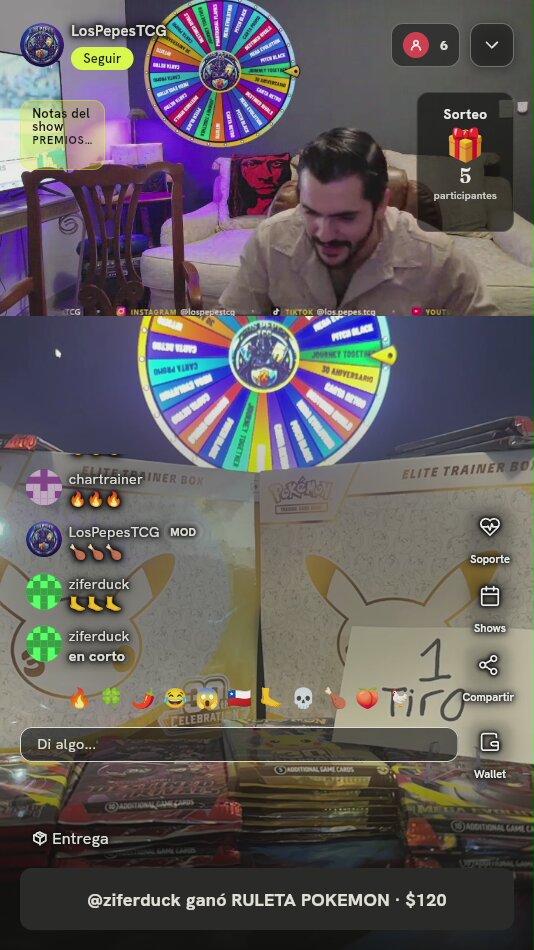 Tiro de Ruleta Pokémon TCG