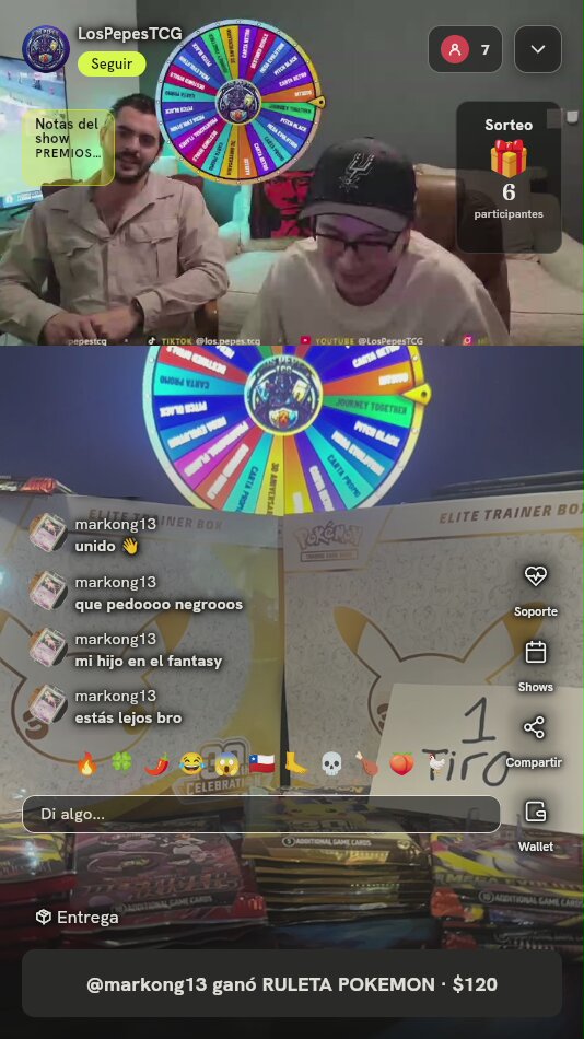 Tiro Ruleta Pokémon TCG