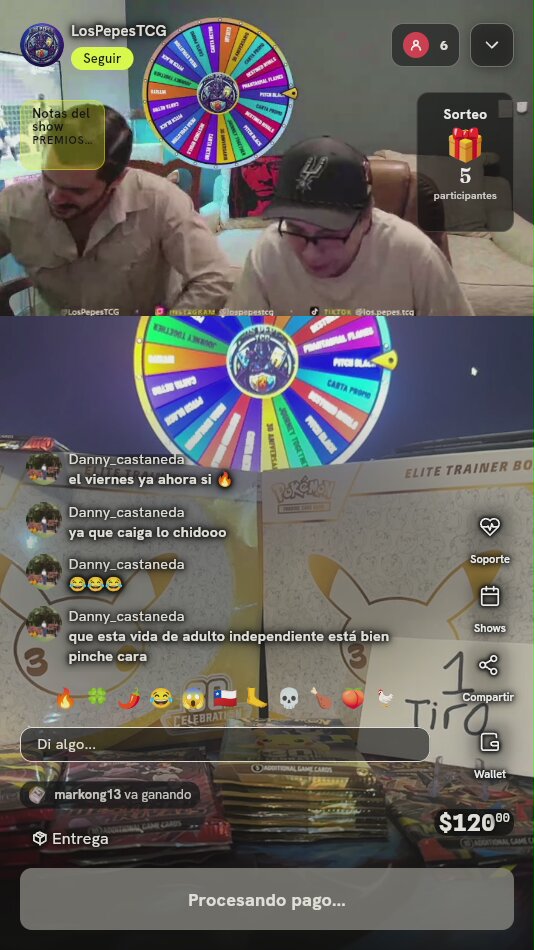 Tiro en Ruleta Pokémon TCG
