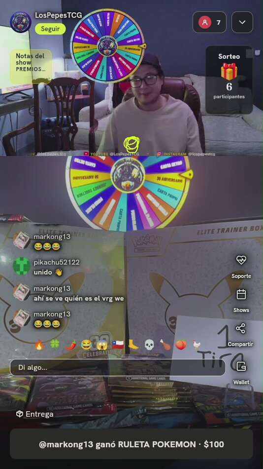 Tiro de Ruleta Pokémon TCG