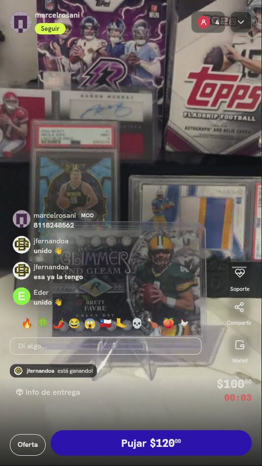 Carta Brett Favre Topps Resurgence