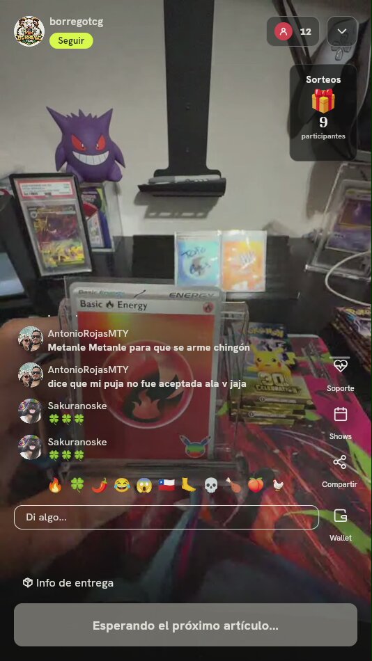 Carta Pokémon Energía Fuego 25 Aniversario