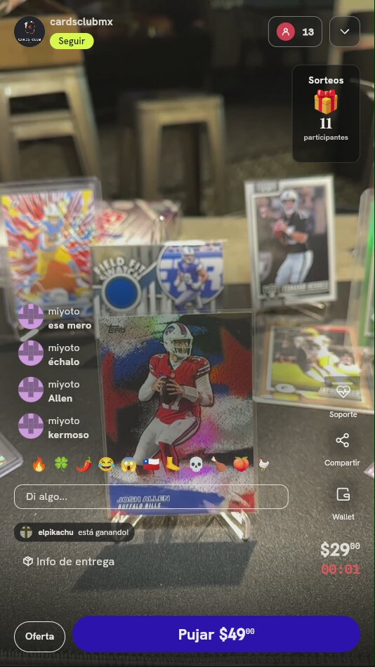 Carta Topps Josh Allen Buffalo Bills