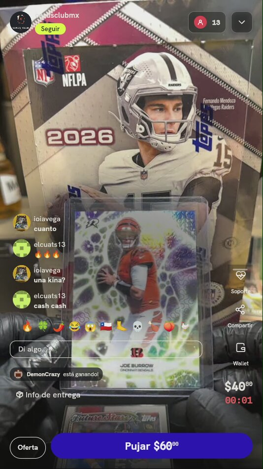 Carta Topps Joe Burrow Bengals