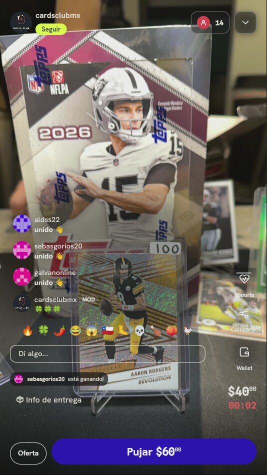 Carta Aaron Rodgers Panini Revolution 2025