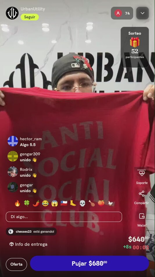 Playera Anti Social Social Club Roja