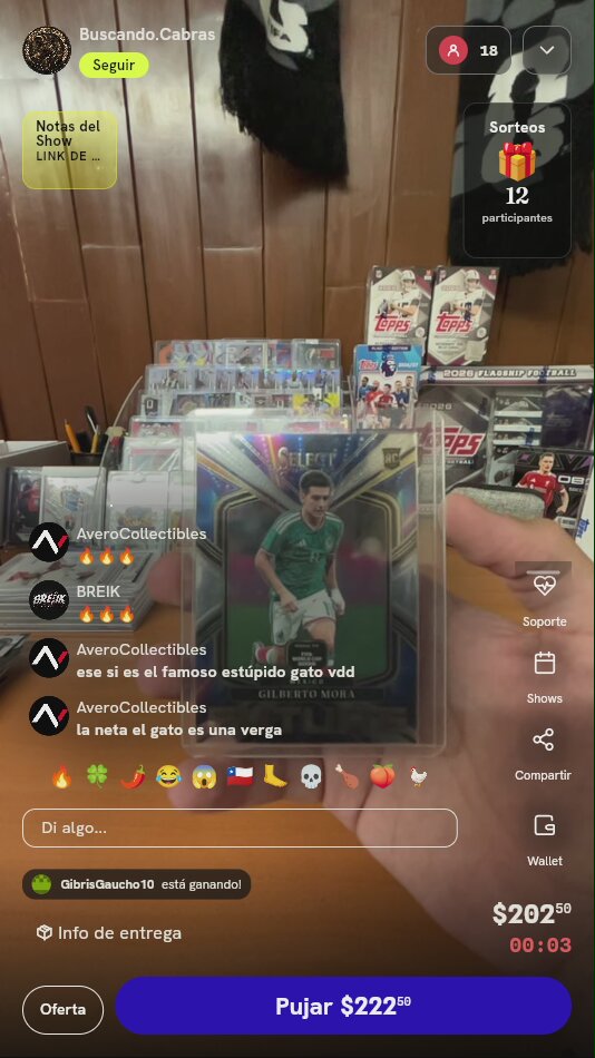 Carta Gilberto Mora Panini Select