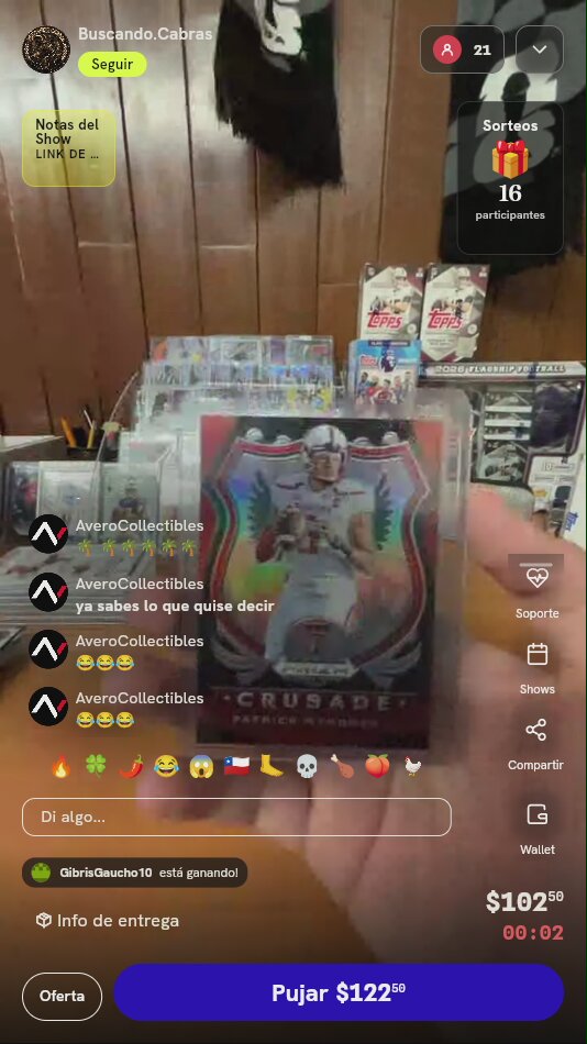 Carta Patrick Mahomes Panini Prizm Crusade