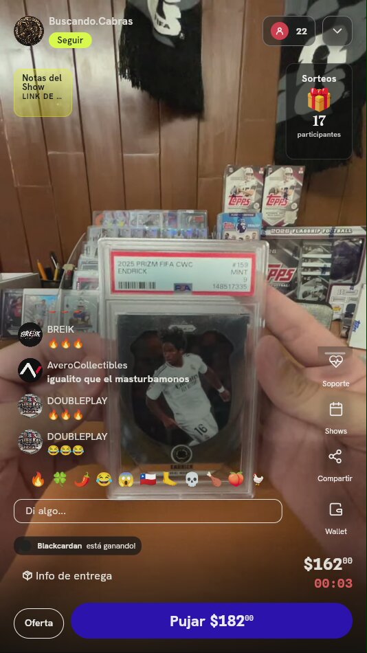 Carta Panini Prizm Endrick PSA 9