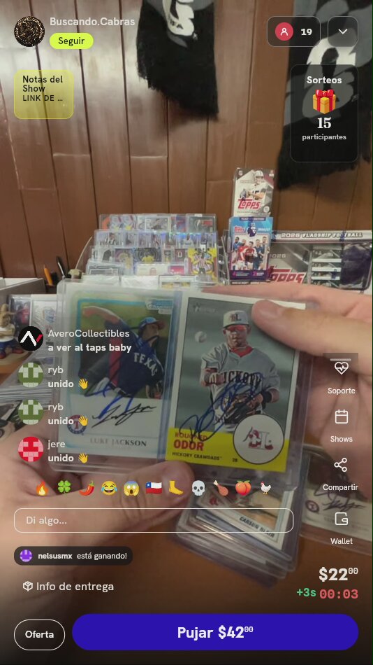 Cartas de Béisbol Autografiadas