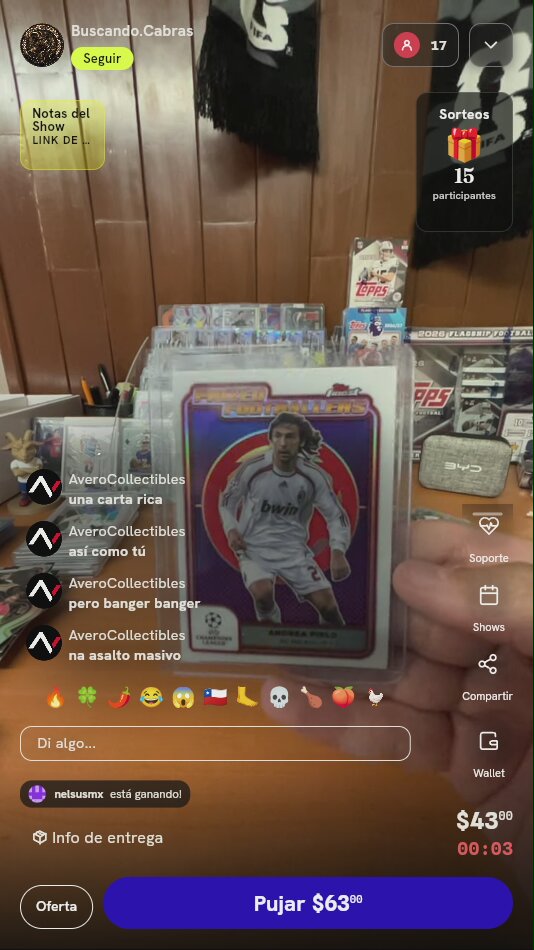 Carta Topps Finest Andrea Pirlo