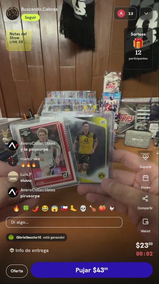 Lote de cartas coleccionables de fútbol