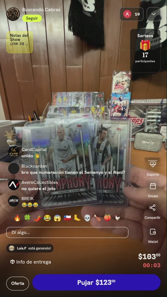 Cartas Topps Finest Zidane y Del Piero