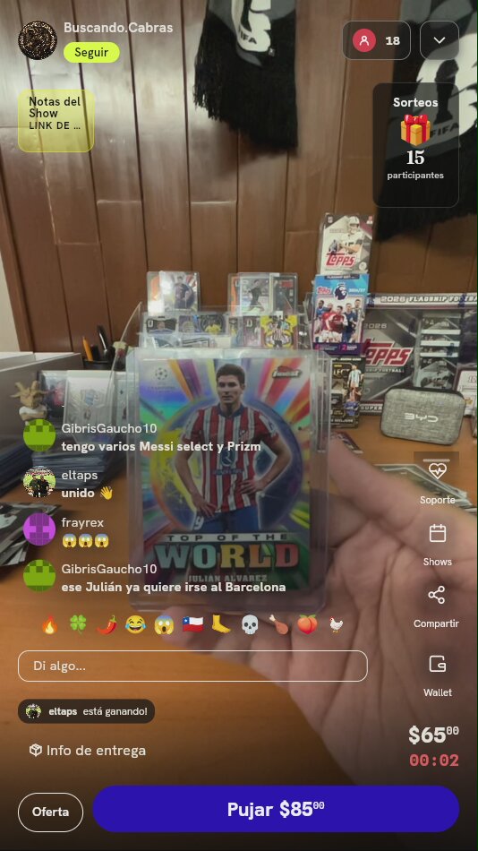 Carta Julián Álvarez Topps Finest