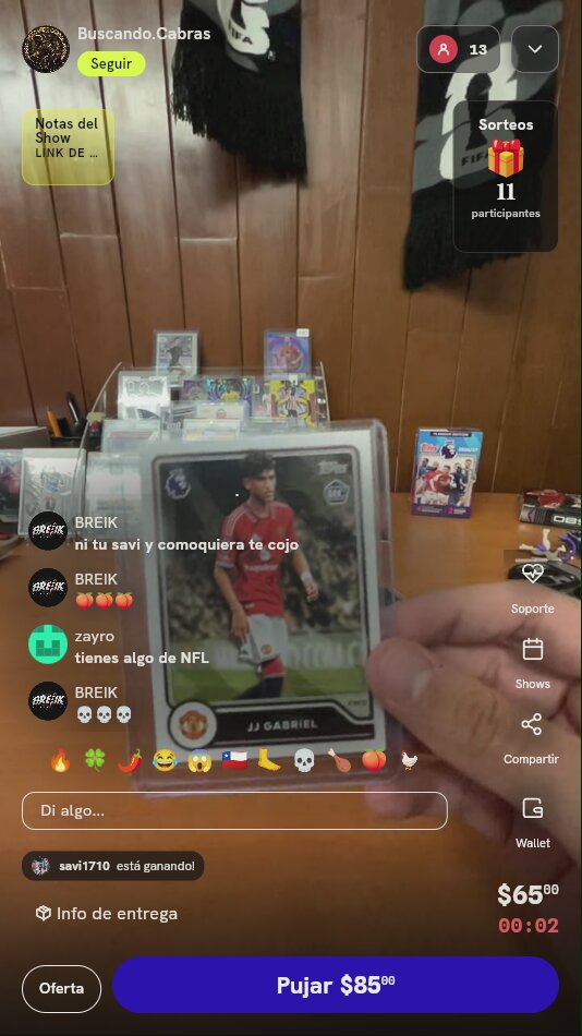 Tarjeta Topps JJ Gabriel Rookie Card