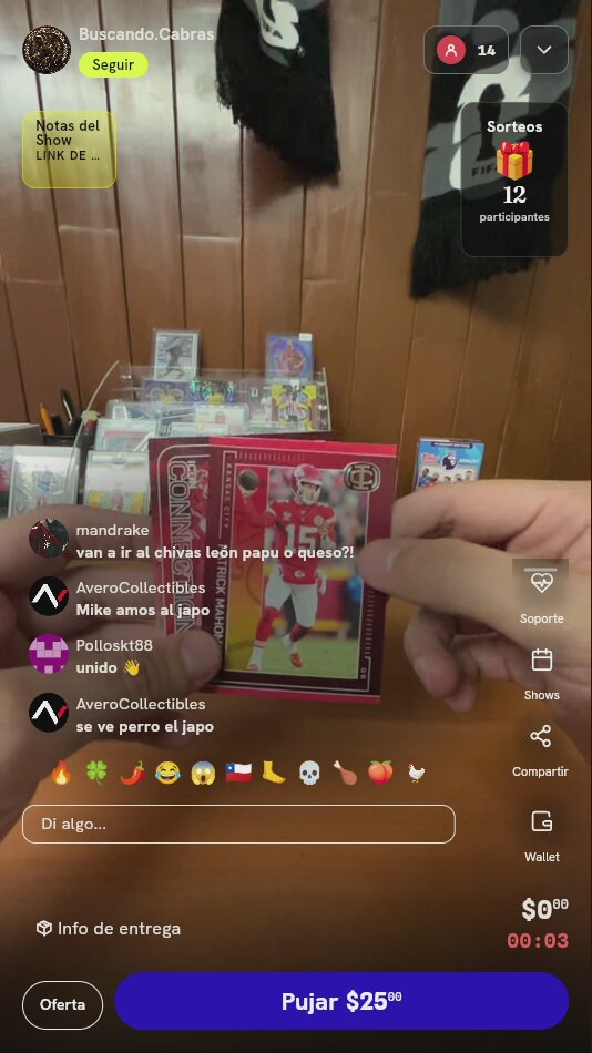 Cartas Panini Patrick Mahomes II