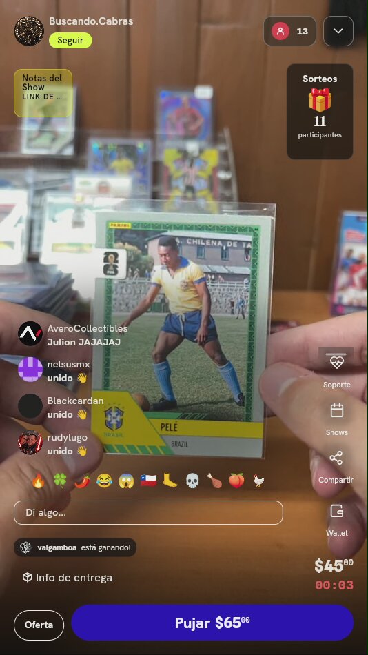 Estampa Panini de Pelé Brasil
