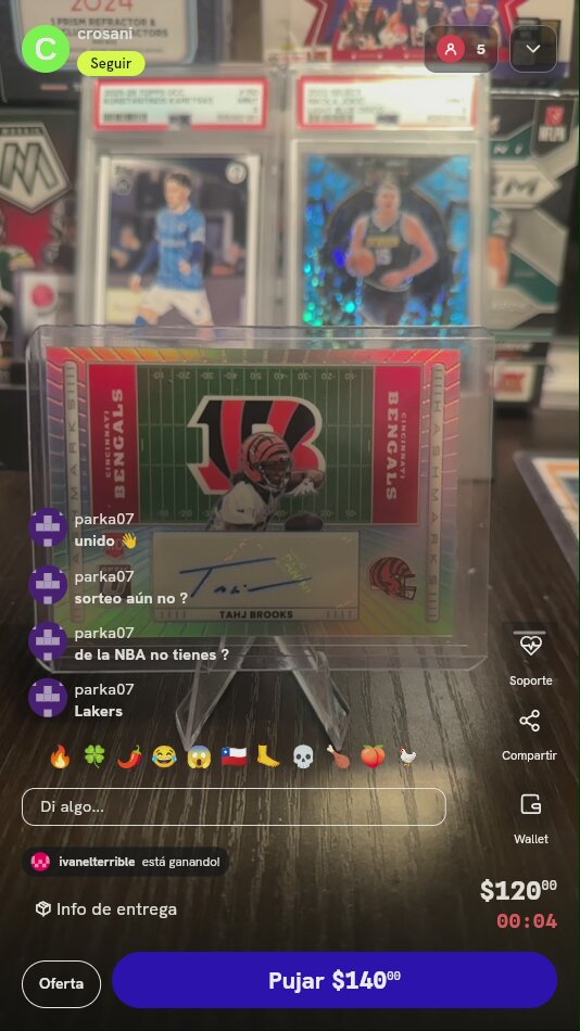 Carta autografiada Tahj Brooks Bengals