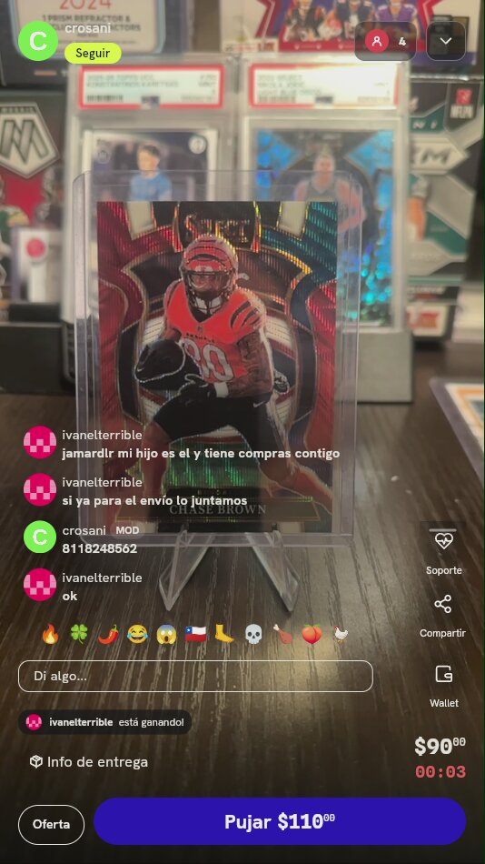 Carta Chase Brown Panini Select 2023