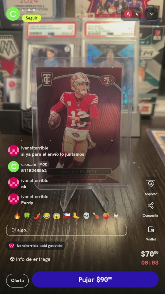 Carta Brock Purdy 49ers Panini
