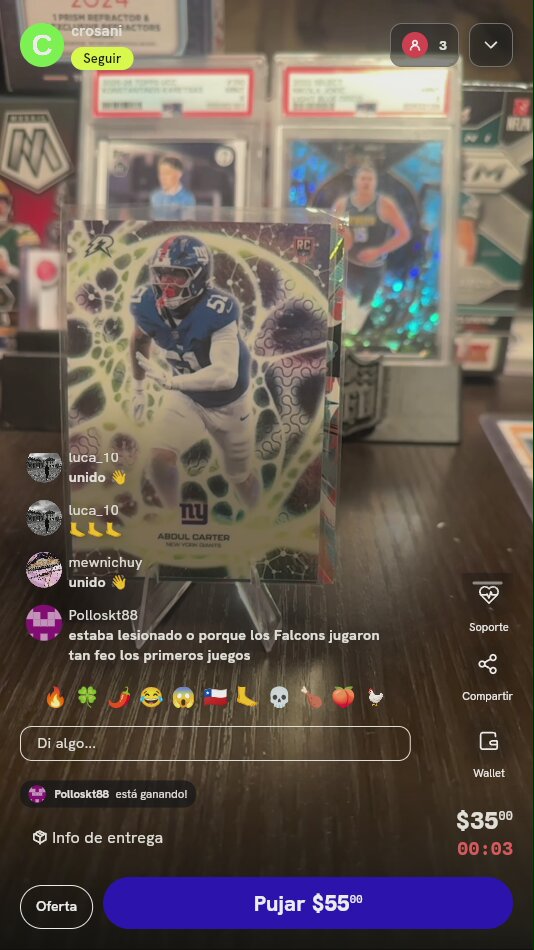Carta Rookie Abdul Carter NY Giants