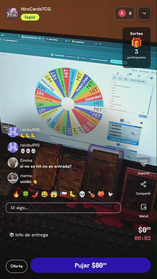 Tiro de Ruleta Pokémon TCG