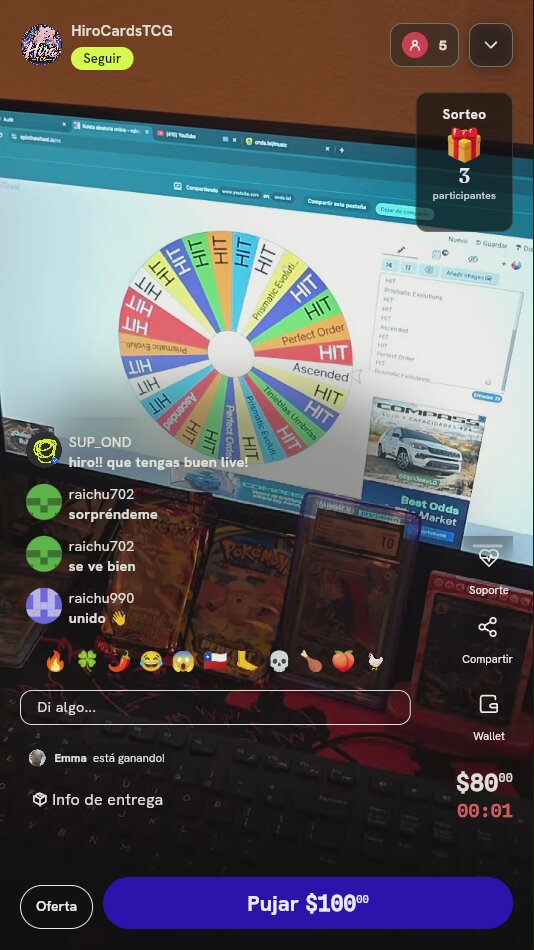 Giro en ruleta Pokémon TCG