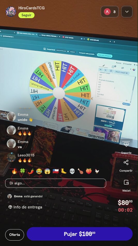 Giro en ruleta Pokémon TCG