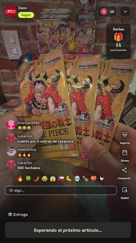 Sobres One Piece 4th Anniversary