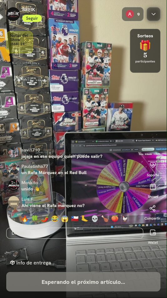 Lugar en cacería Topps Chrome MLS