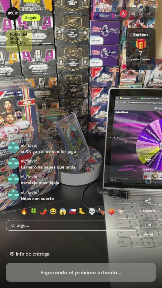 Spot para ruleta MLS Topps Chrome